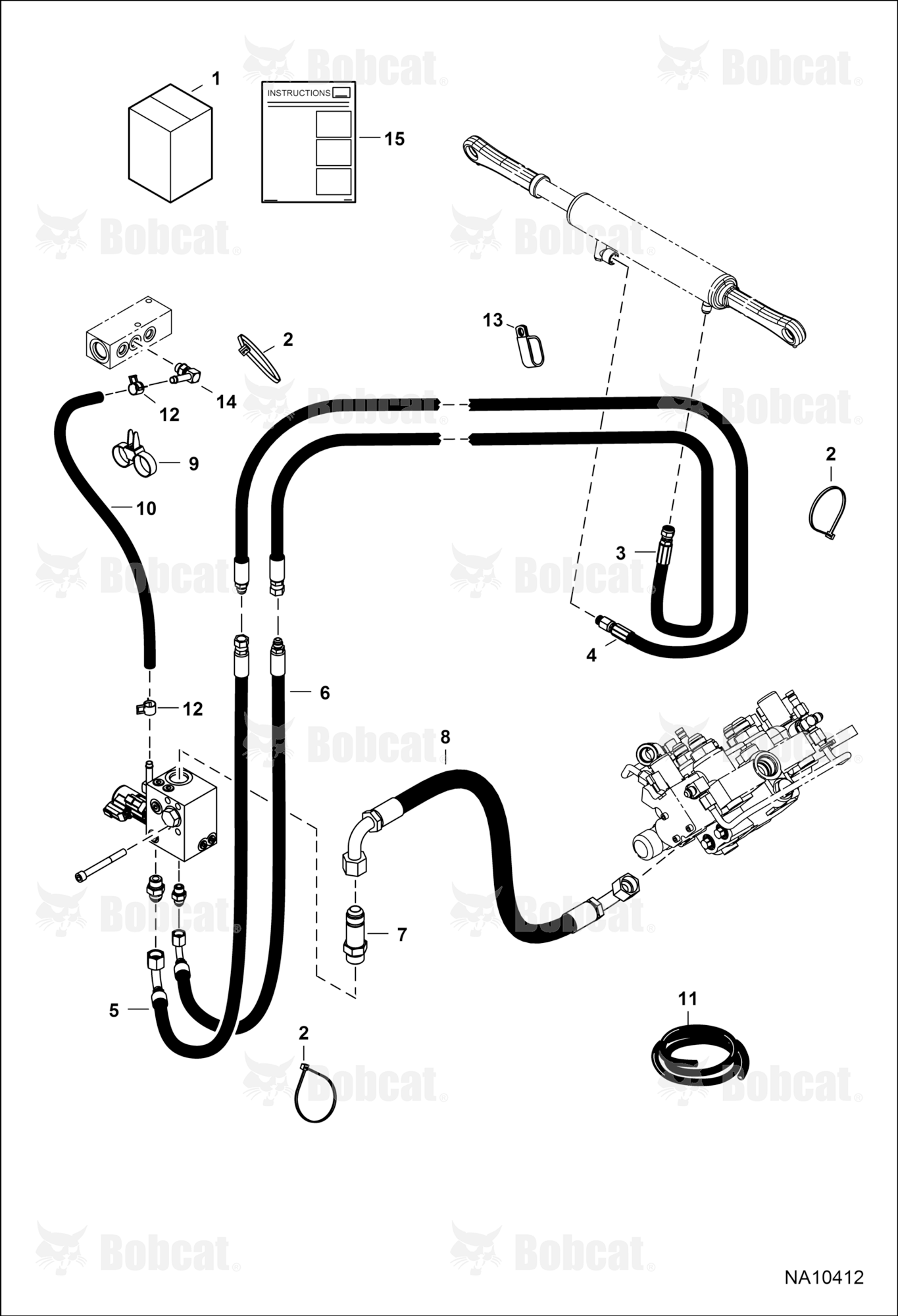 Power BOB-TACH (Plumbing Kit) (Bottom & Side Mounted Cylinder Ports)
