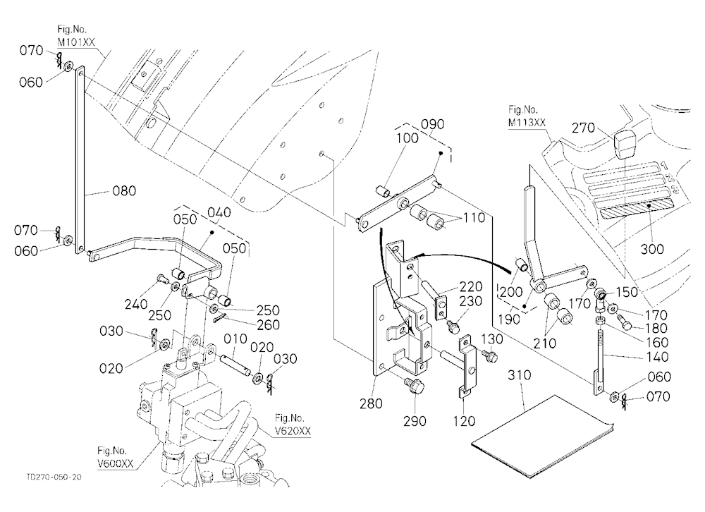 Auxiliary Control Valve Lever (1St) (W/G No.L8346A