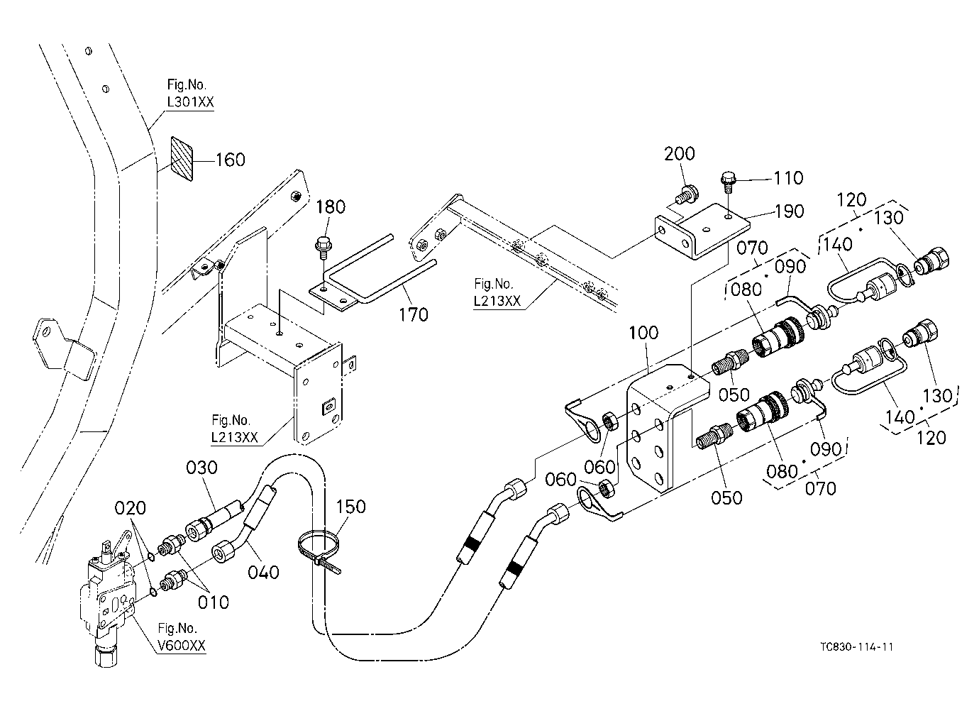 Auxiliary Control Valve Coupler (1St) (W/G No.L856