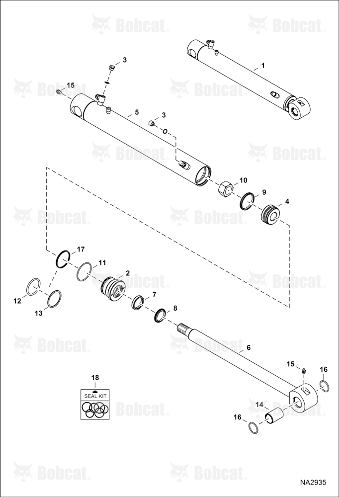 Bucket Cylinder (Extendable Arm)