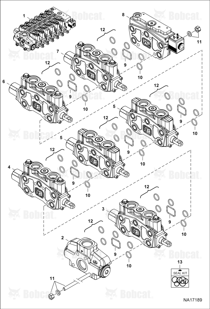 Hydraulic Control Valve (Assembly) (Manual Controls) (Backhoe)
