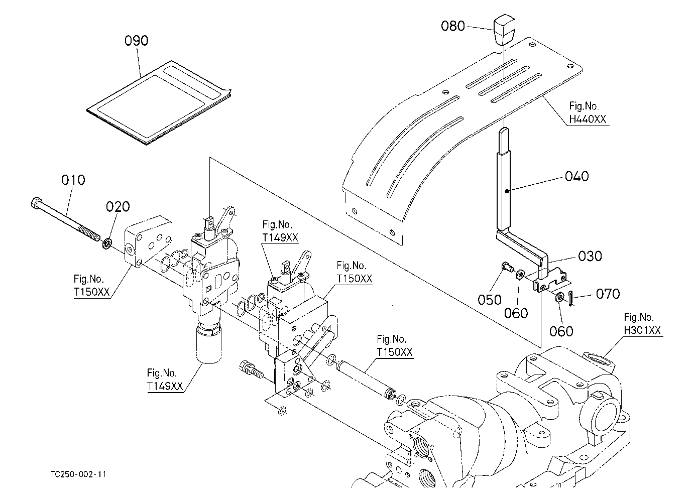 Auxiliary Control Valve Lever (2Nd) (W/G No.Mx8452