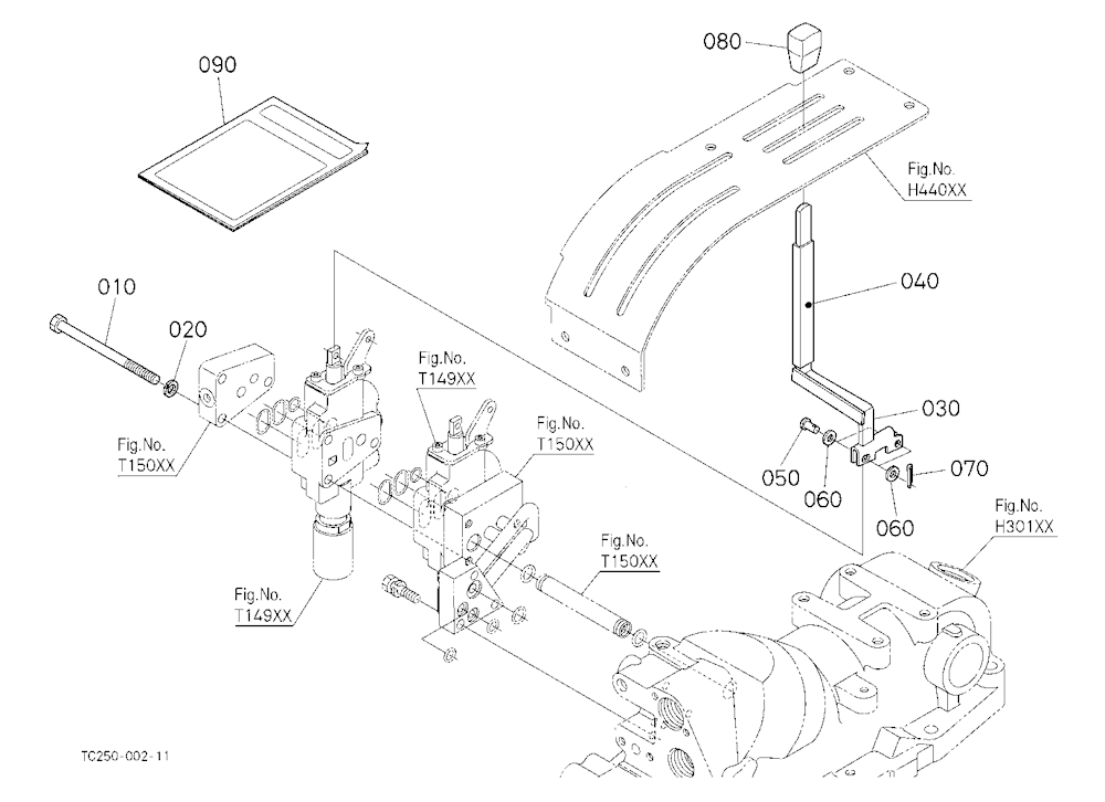 Auxiliary Control Valve Lever (2Nd) (W/G No.Mx8452