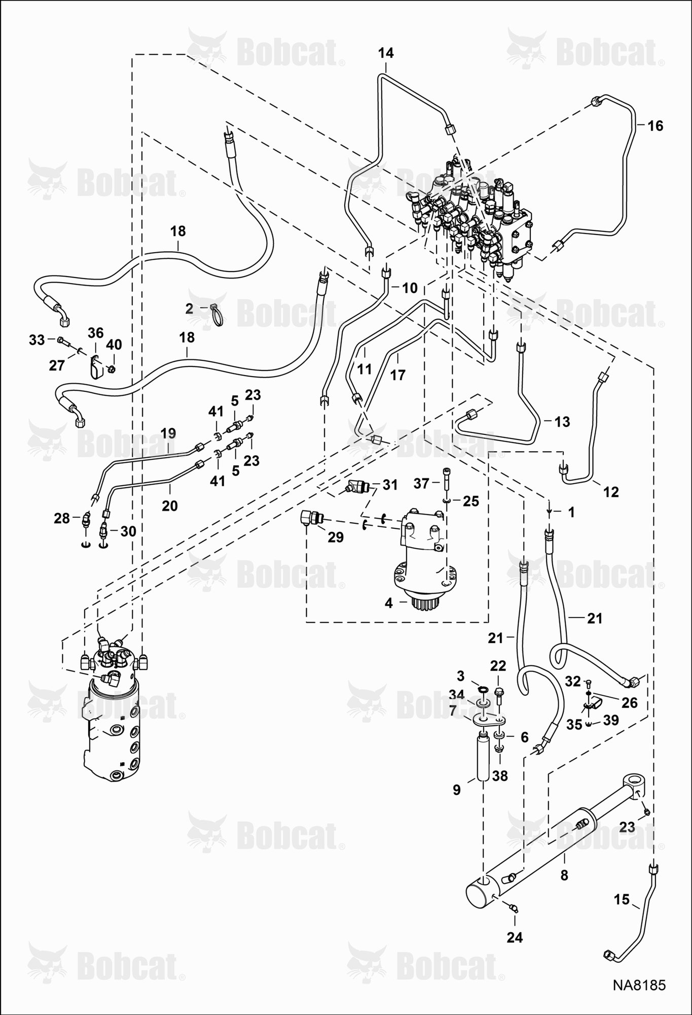 Hydraulic Circuitry (Upper)  AB4711897 & Above