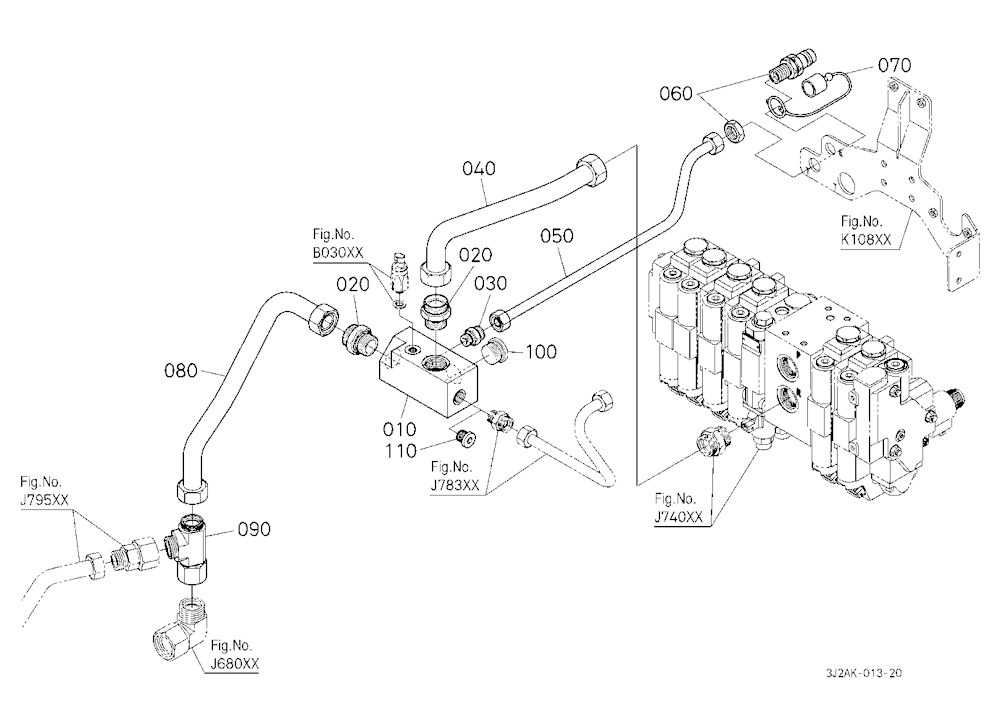 Hydraulic Oil Line (Oil Filter To Remote Control V