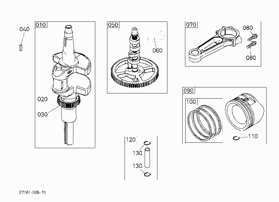 PISTON AND CRANKSHAFT