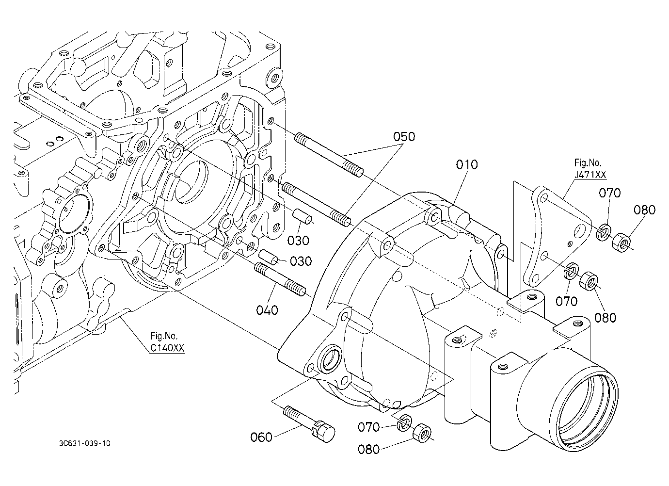Rear Axle Case Lh