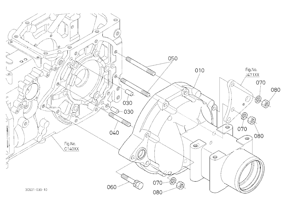 Rear Axle Case Lh