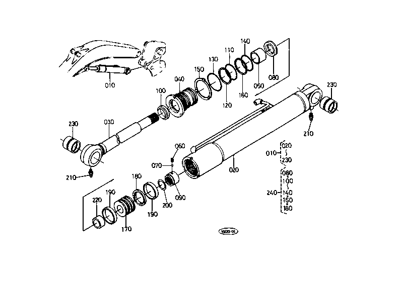 Boom Cylinder and Conponent Parts Except [Swe]
