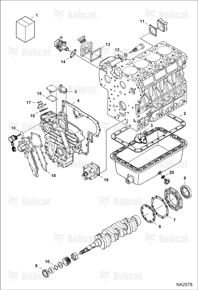 Lower Gasket Kit (Engine S/N 9G0001 & Above)