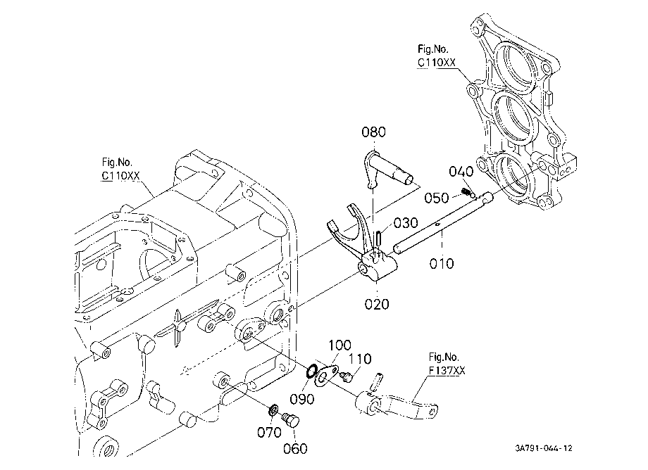 Range Gear Shift Fork [A]