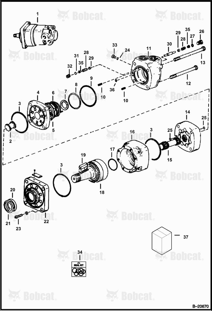 Hydrostatic Motor (Char-Lynn) (Motor Model 109-1052-004 & 109-1052-005 & Below) 499515376 & Above