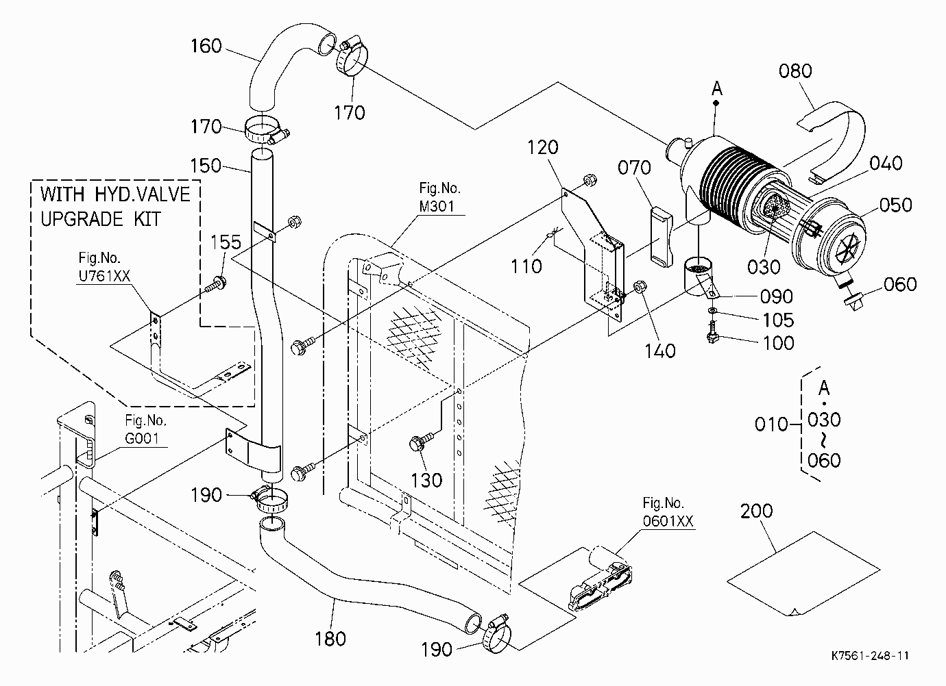 HIGH MOUNT AIR CLEANER KIT (ROPS) [V4271] [OPTION]