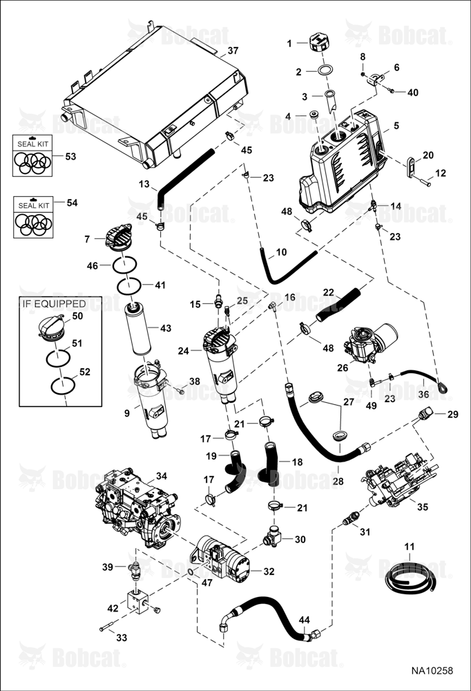 Hydrostatic Circuitry (Tank & Filter) B3BV11001 - B3BV11982
