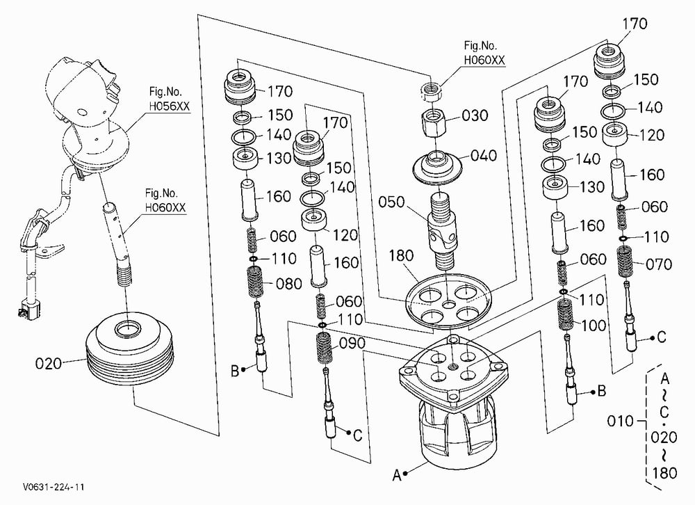 PILOT VALVE (RH) [EXCEPT HIGH FLOW] [COMPONENT PAR