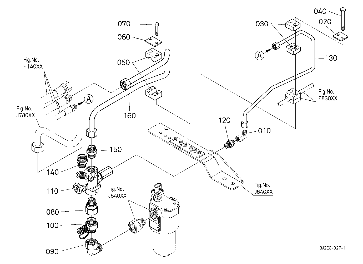 Hydraulic Oil Line (Steering Valve) [With Hydrauli