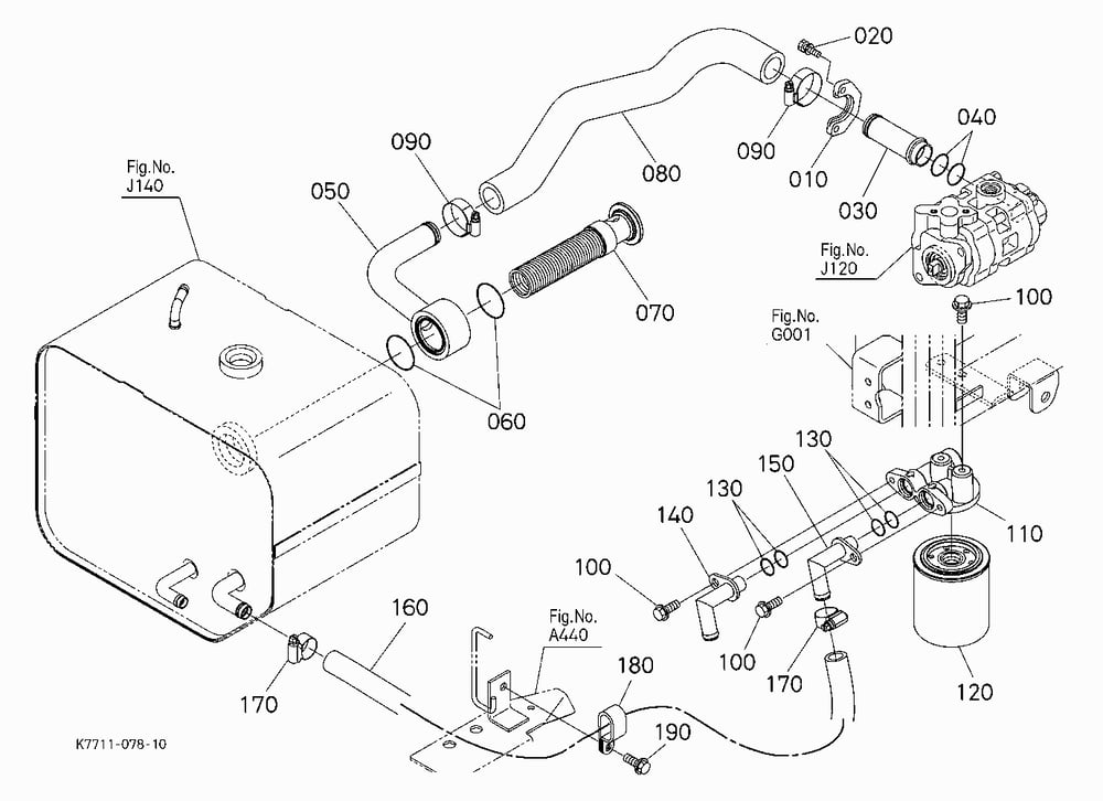 HYDRAULIC OIL LINE(TANK)