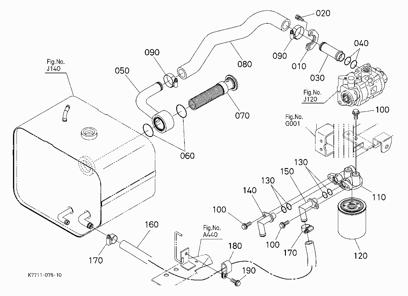 HYDRAULIC OIL LINE(TANK)