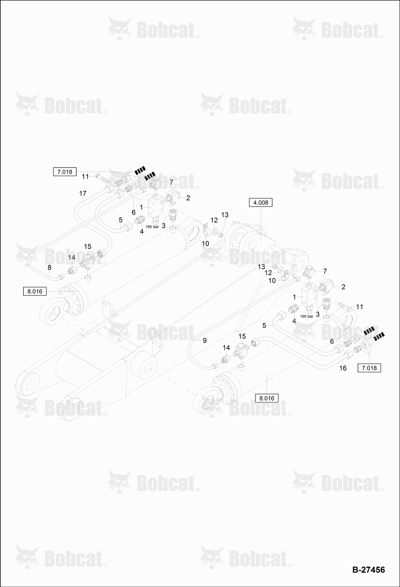 Hydraulic Installation -LOAD Holding Valve (Intermediate Boom)