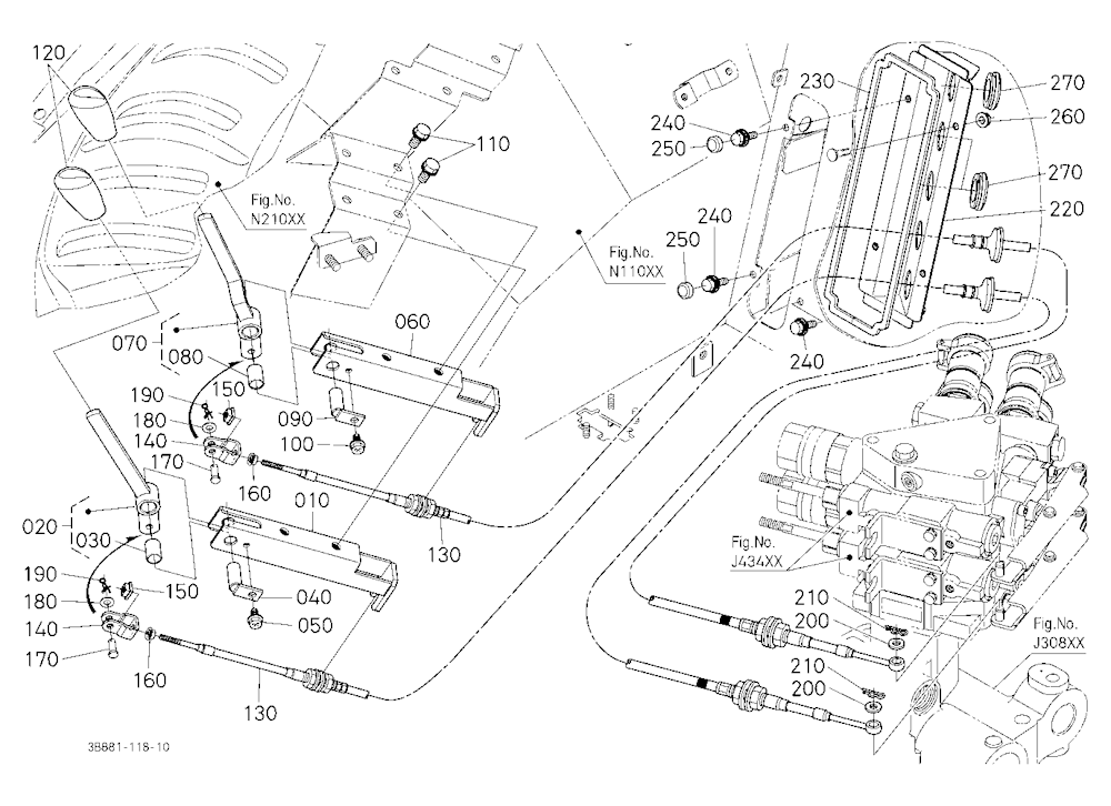 Auxiliary Control Valve Lever
