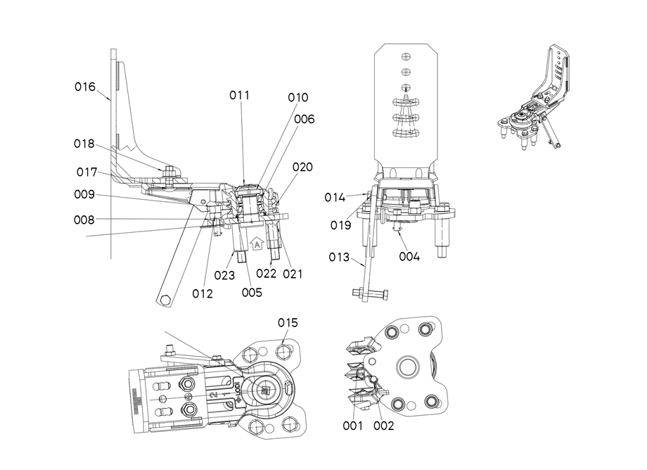 Fender Swivel Support - Lh