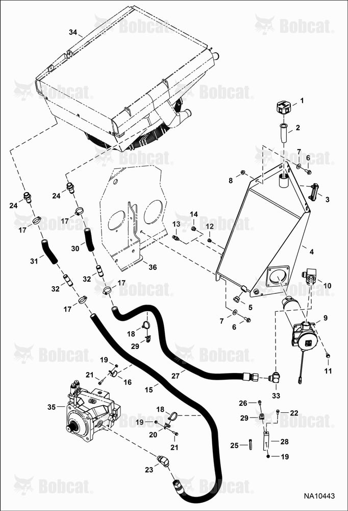Hydrostatic Circuitry (Oil Cooler, Tank & Filter)