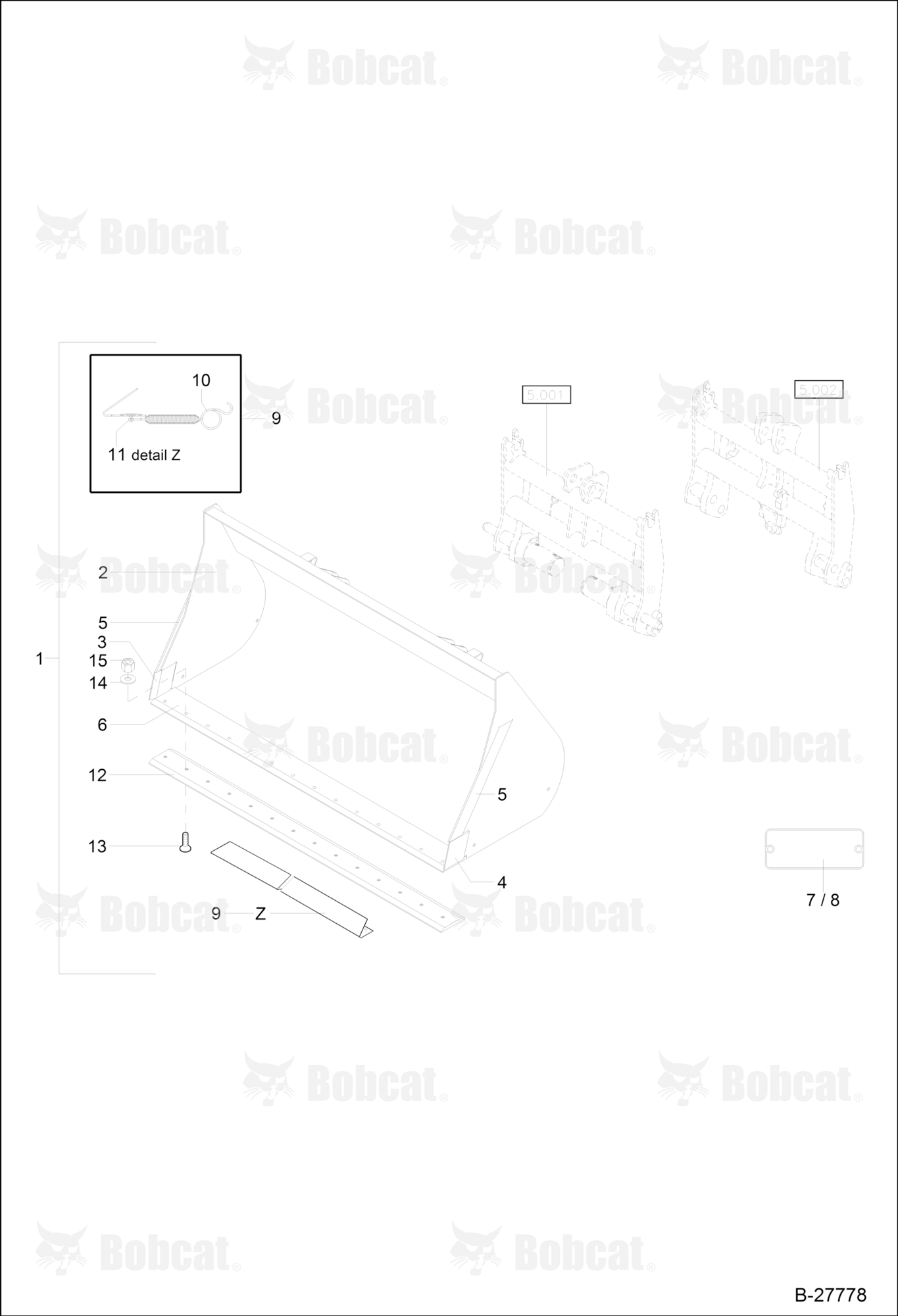 Light Material Bucket 1950MM 1,35CBM
