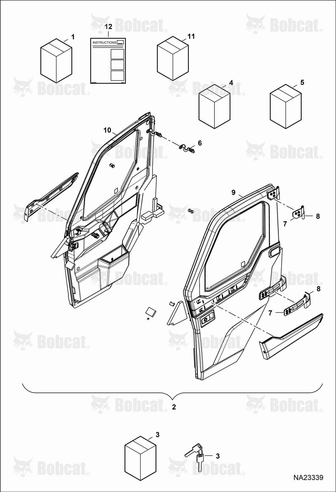 CAB Door Kit (Crank Door)