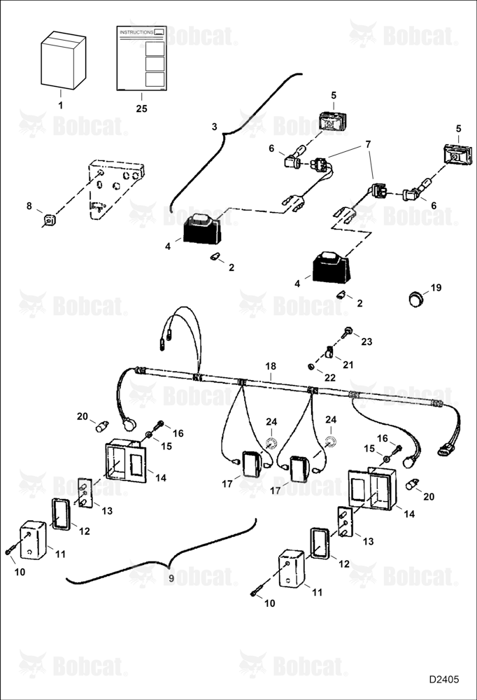 Light Kit (Front & Rear) (For One-Piece Rear Door)