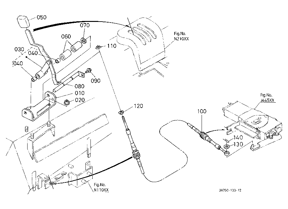Auxiliary Control Valve Lever [A] [Old Type]