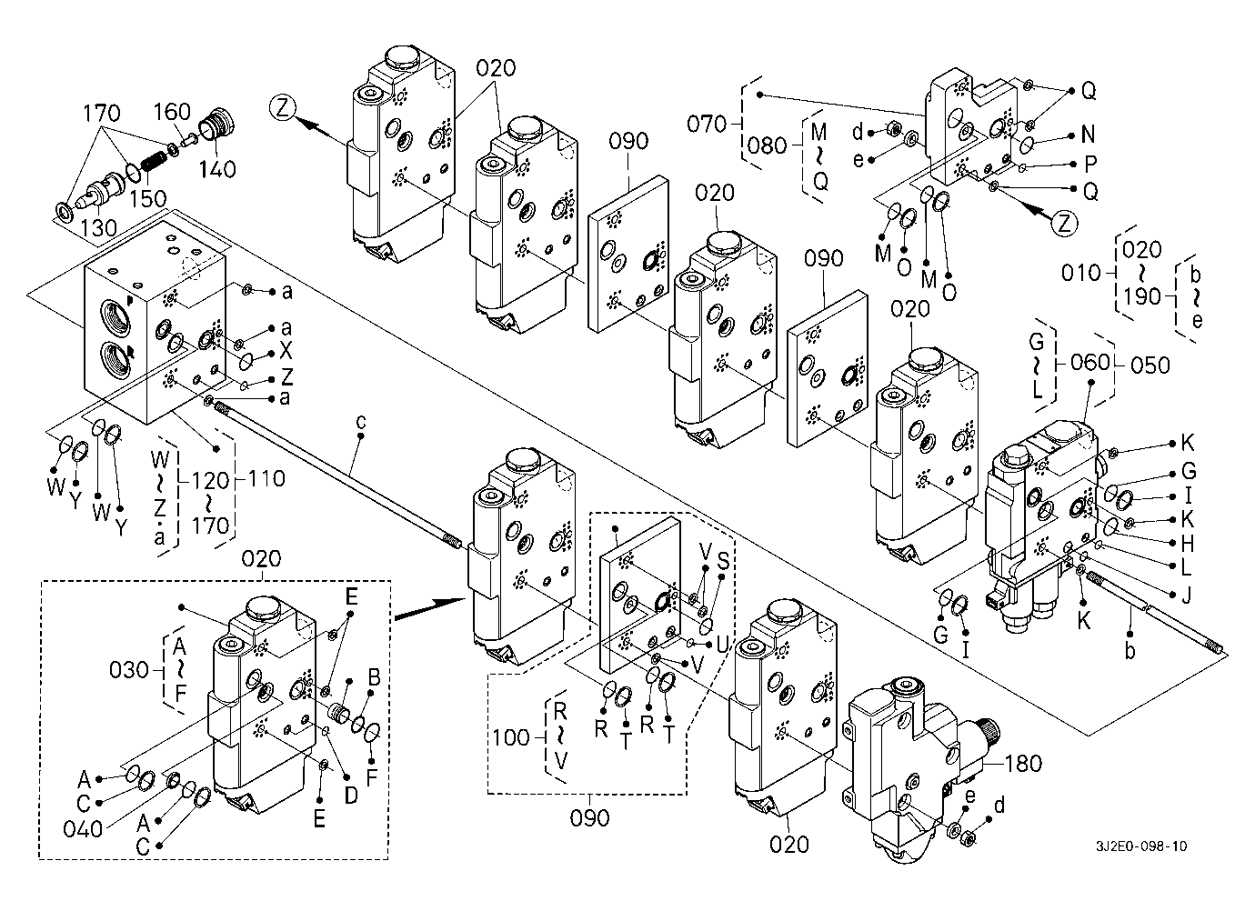Auxiliary Control Valve (6 Valves) [Component Part