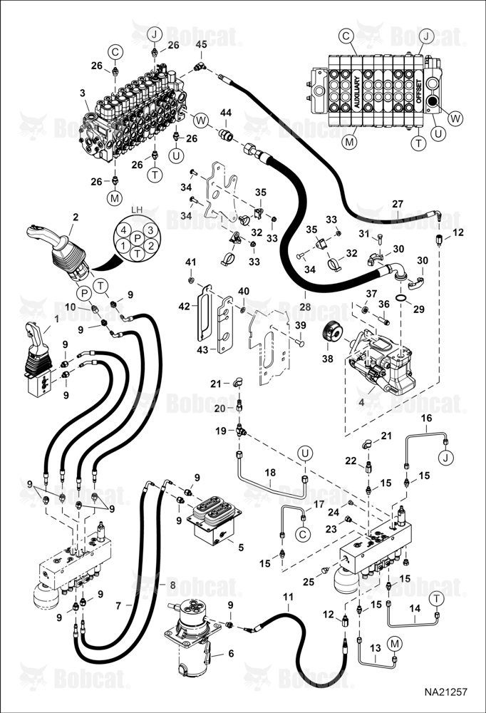 Hydraulic Circuitry (Manifold & Pump)(W/O Angle Blade)