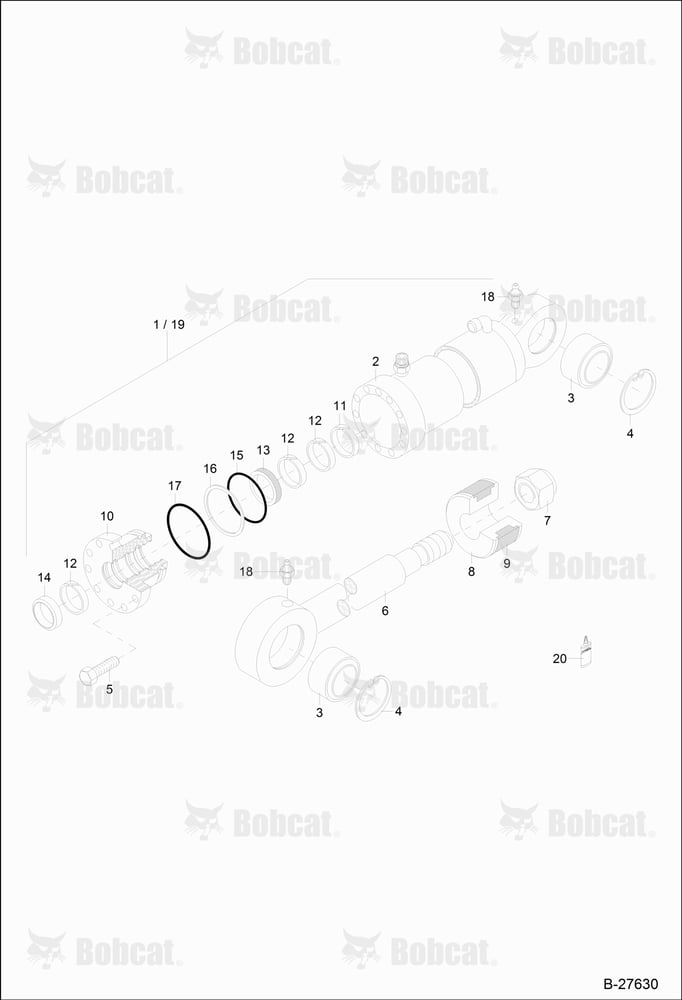 Hydraulic Cylinder - Intermediate Boom - Articulat (Z 90/50)