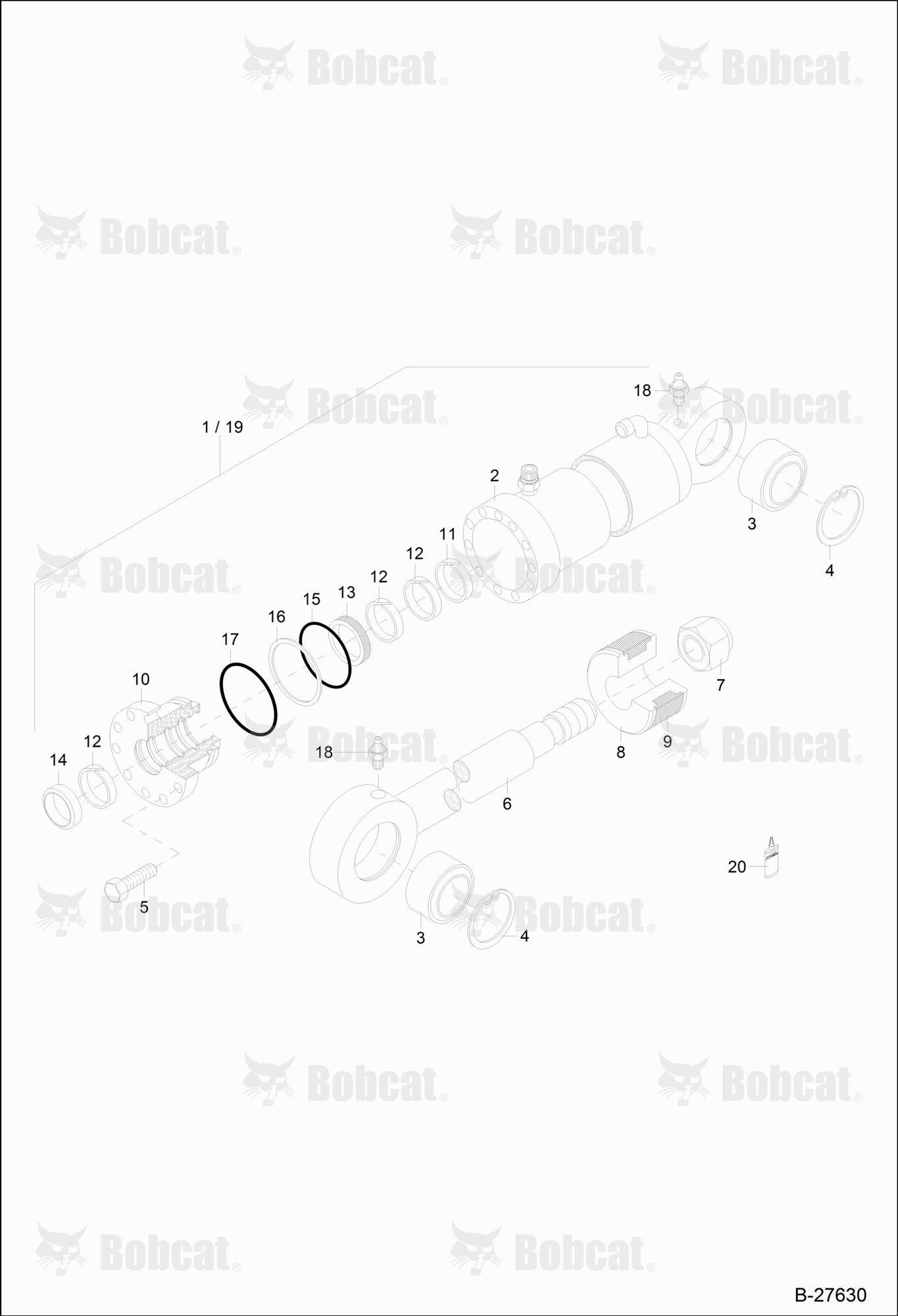 Hydraulic Cylinder - Intermediate Boom - Articulat (Z 90/50)