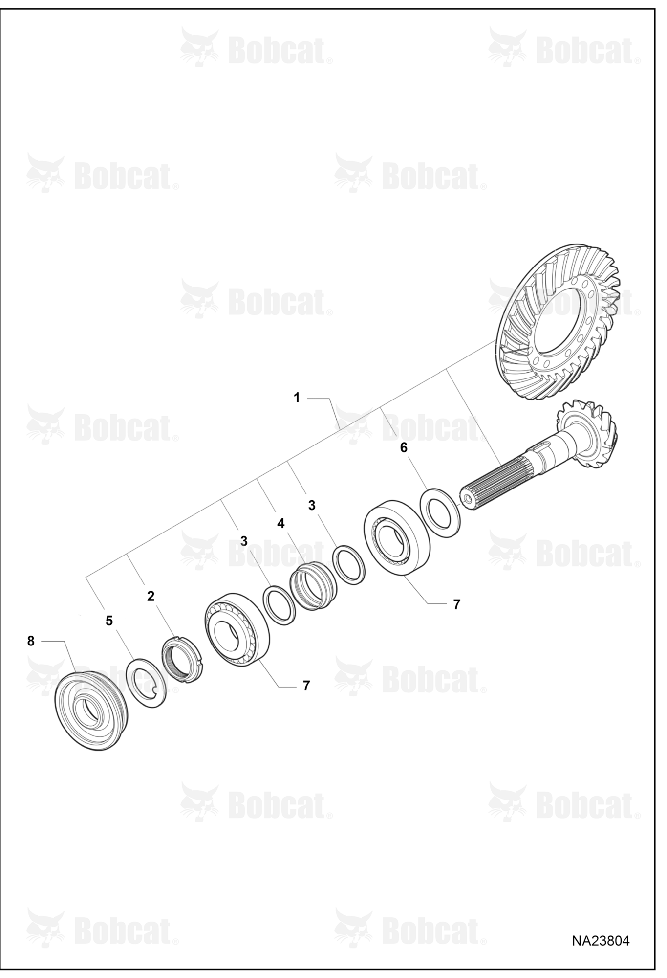 Front Axle (Differential 4WD) (Bevel Gear Set)