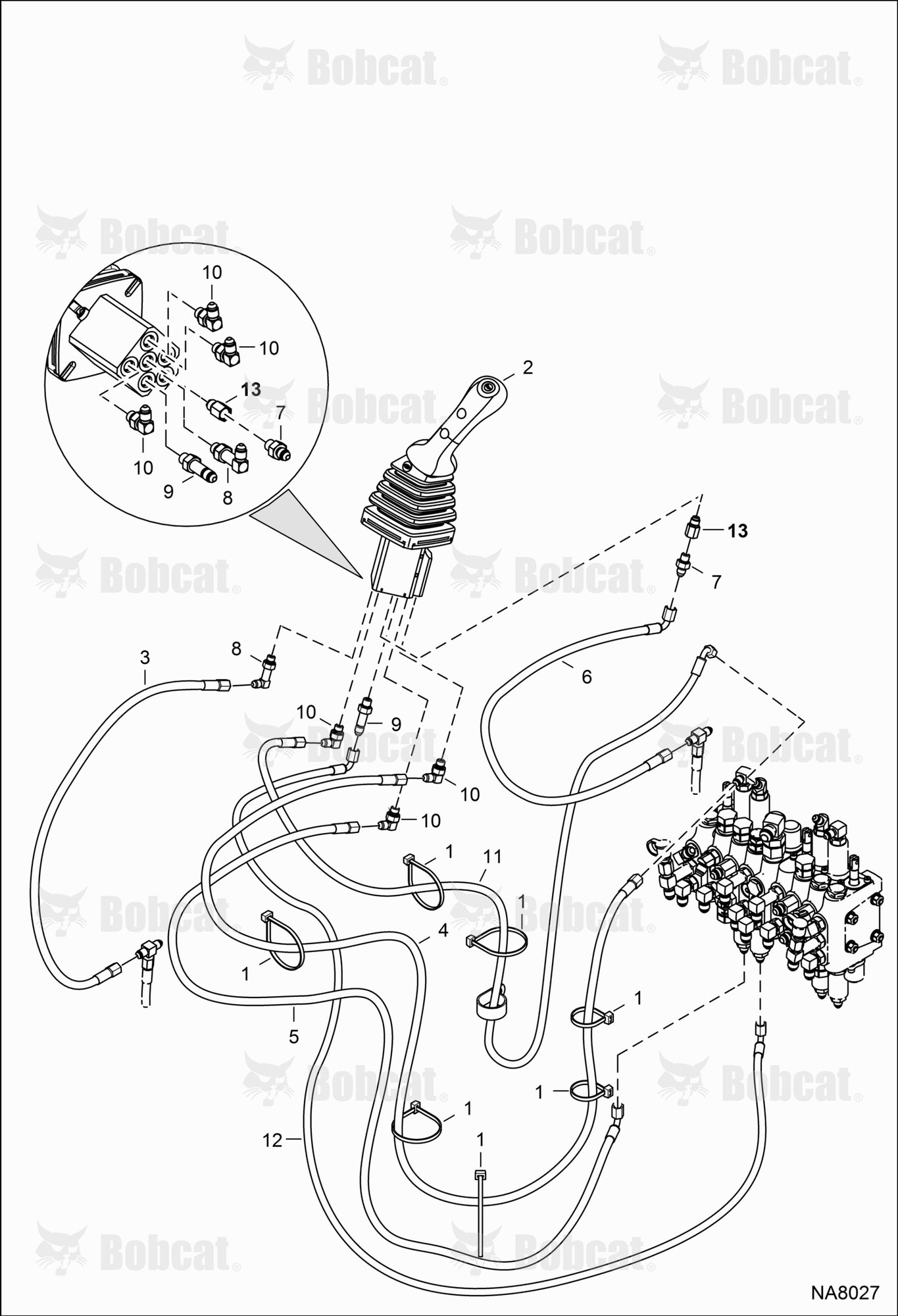 Hydraulic Circuitry (Pilot, LH Joystick)