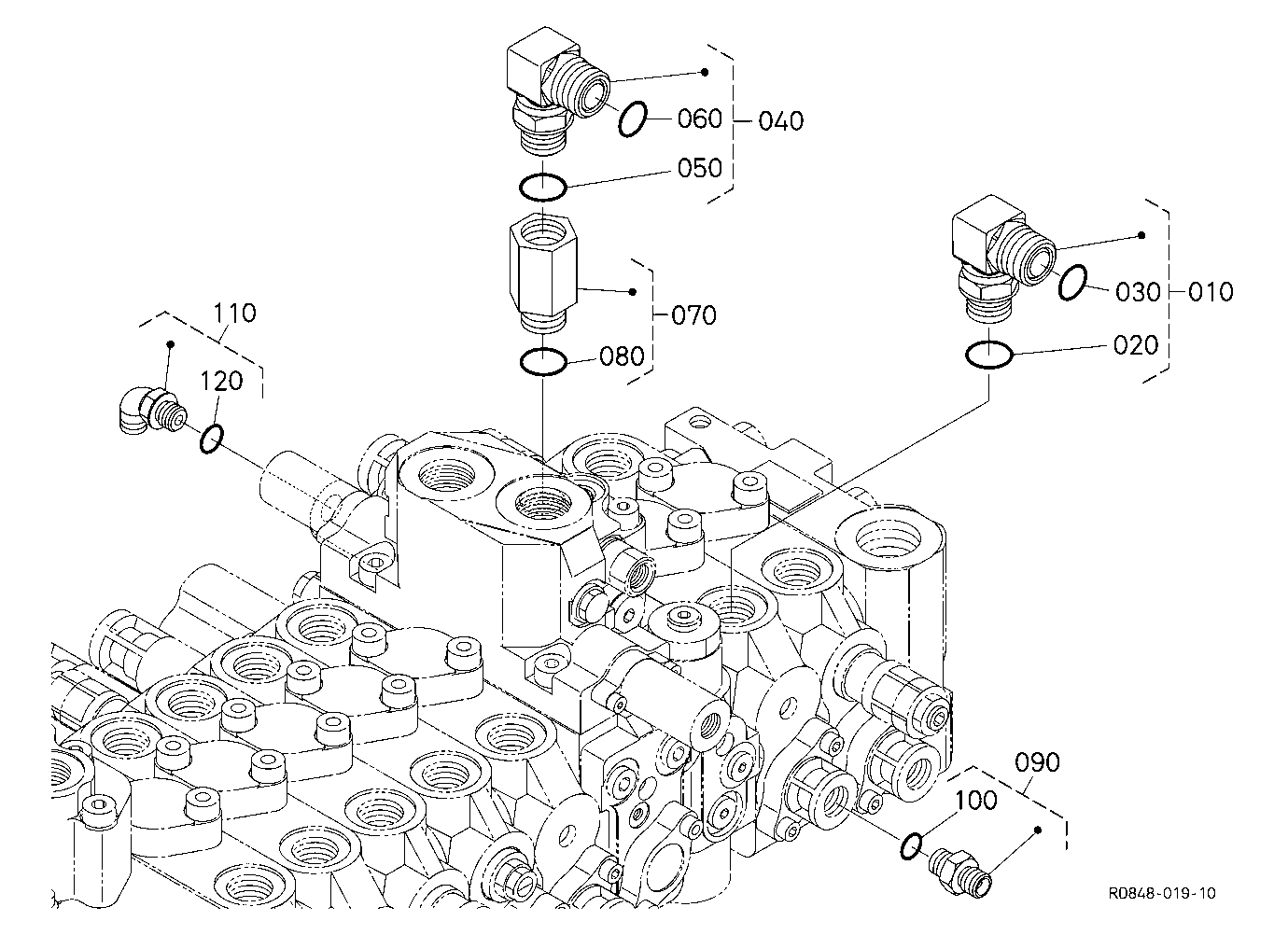 Control Valve (Travel Lh)