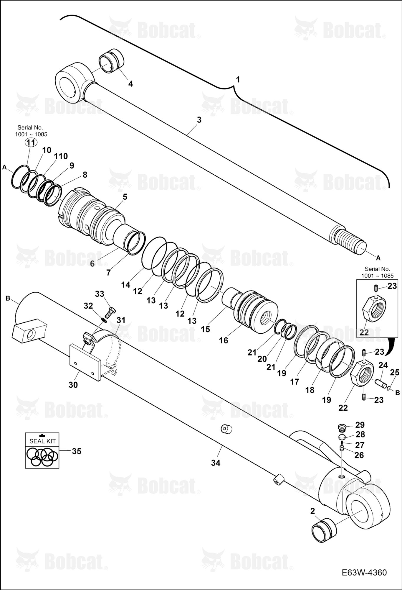Arm Cylinder (W/Lock Valve)