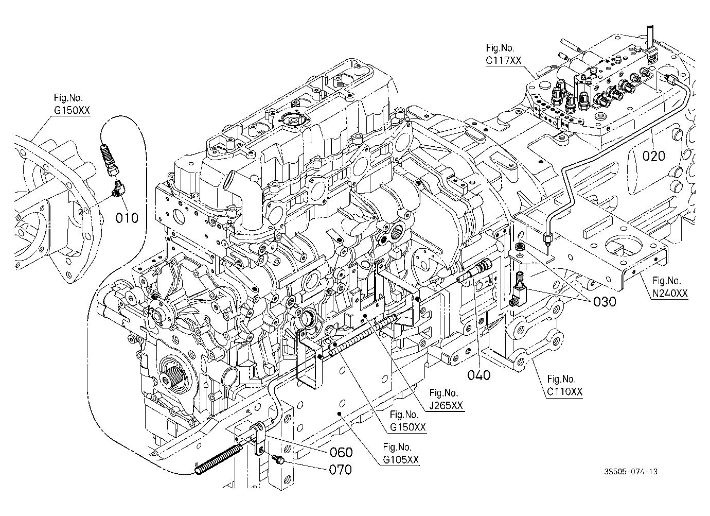 Hydraulic Oil Line (Front Differential) [Except [D