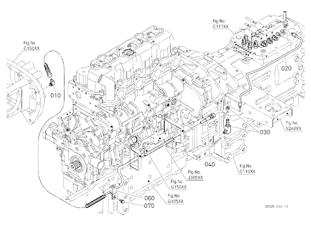 Hydraulic Oil Line (Front Differential) [Except [D
