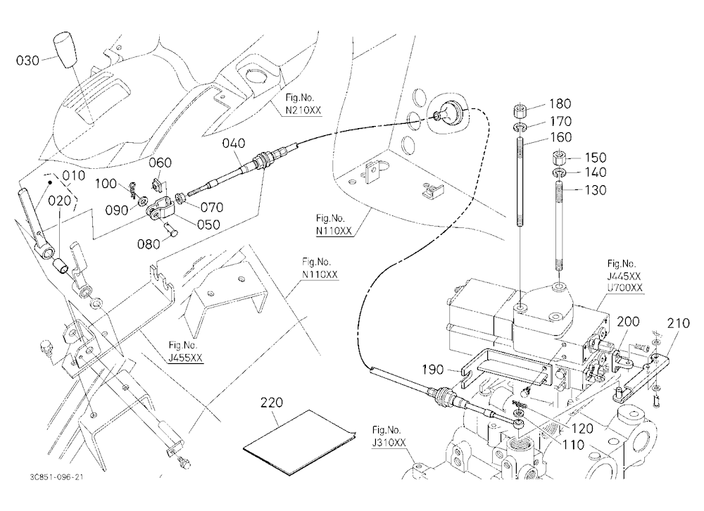 Auxiliary Control Valve Lever Kit (2Nd) (W/G No.M7