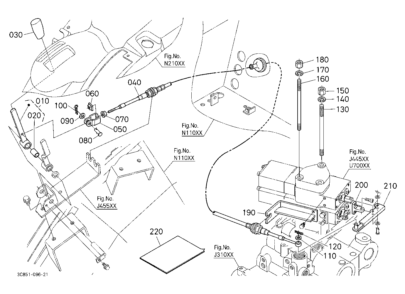Auxiliary Control Valve Lever Kit (2Nd) (W/G No.M7