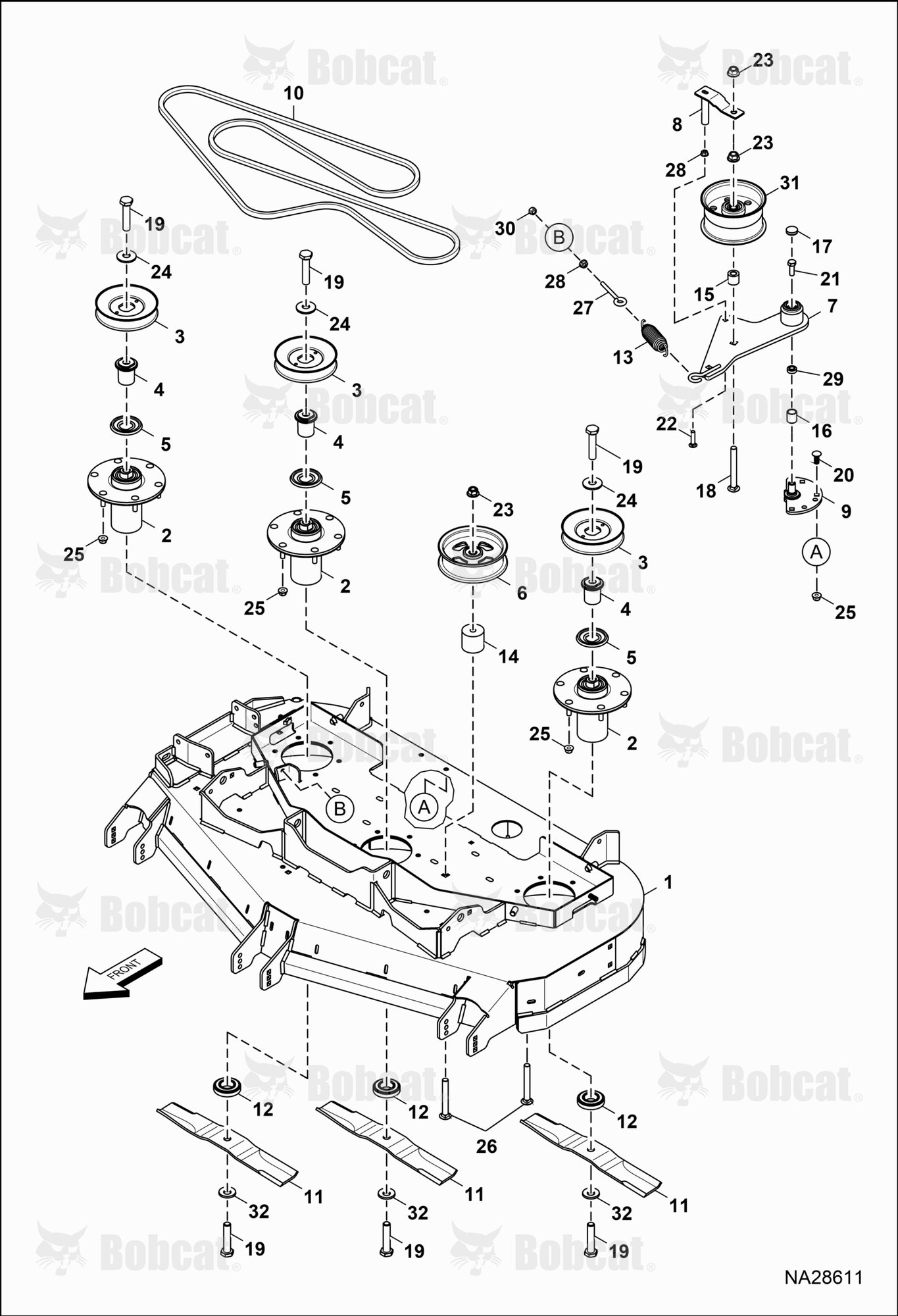 BELTS, PULLEYS, & Blades (52")