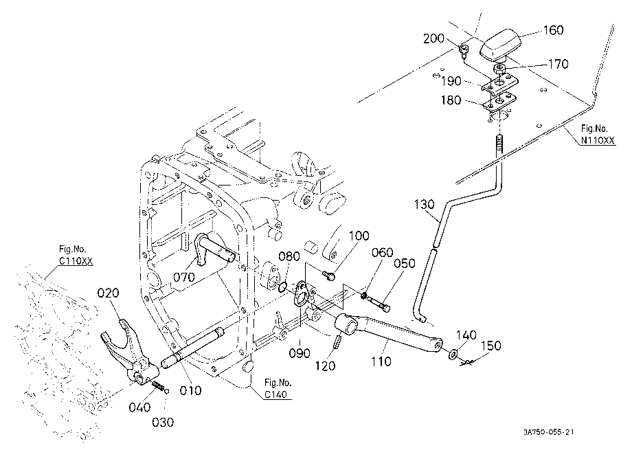 Front Wheel Drive Lever [Cab Type]
