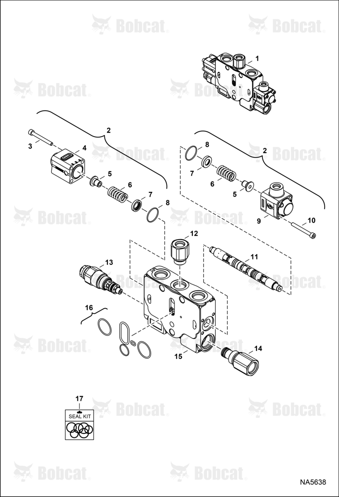 Hydraulic Control Valve (Right Travel Section)