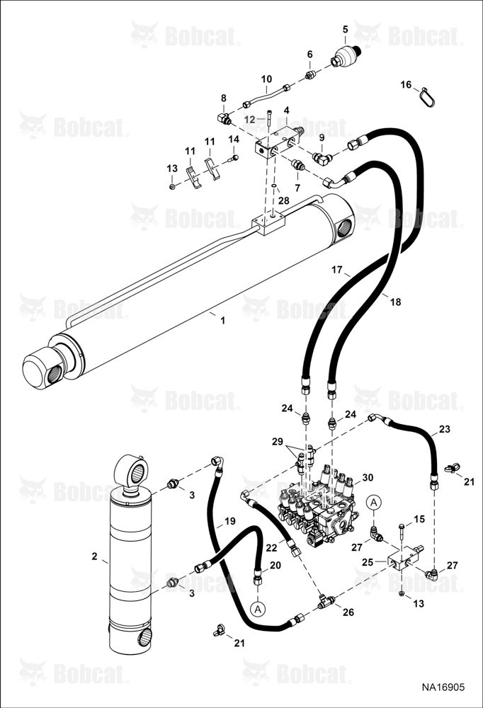 Hydraulic Circuitry (Lift & Self-Leveling)  B41916001 & Above