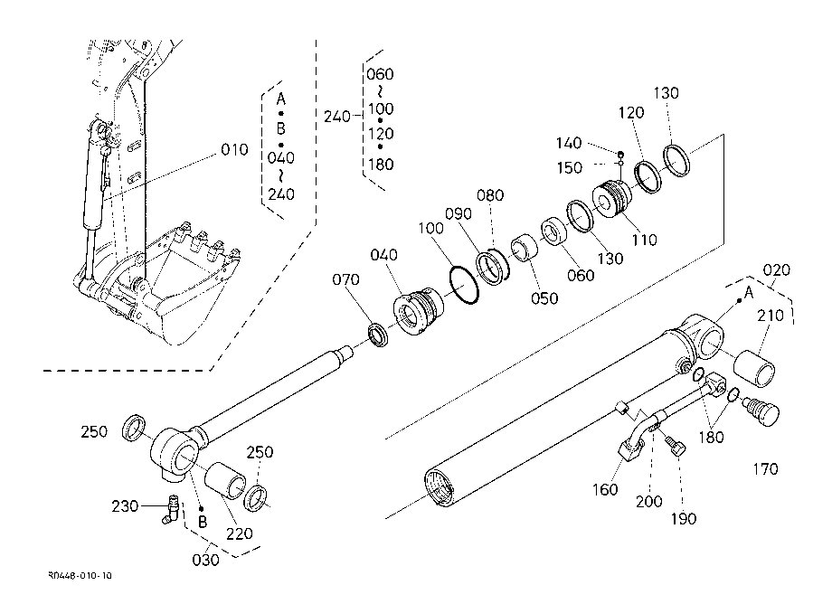 Bucket Cylinder And Component Parts