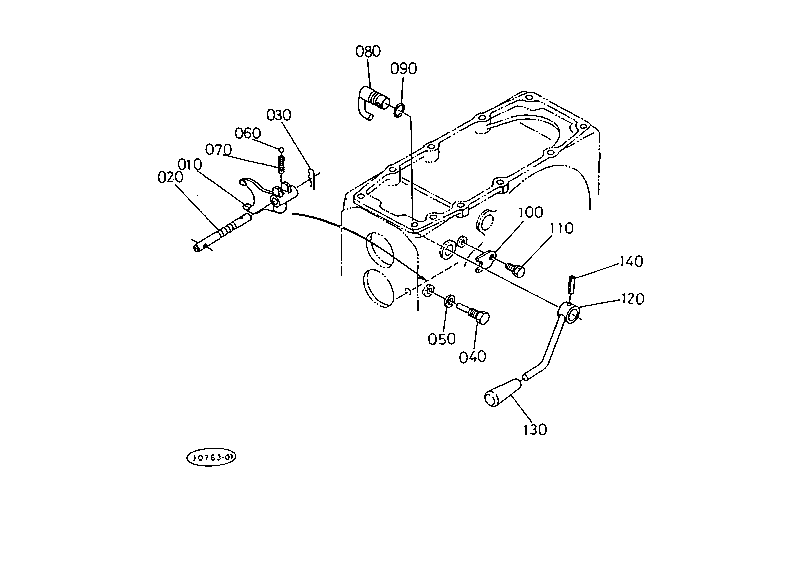 Hi-Lo Gear Shift Fork And Lever