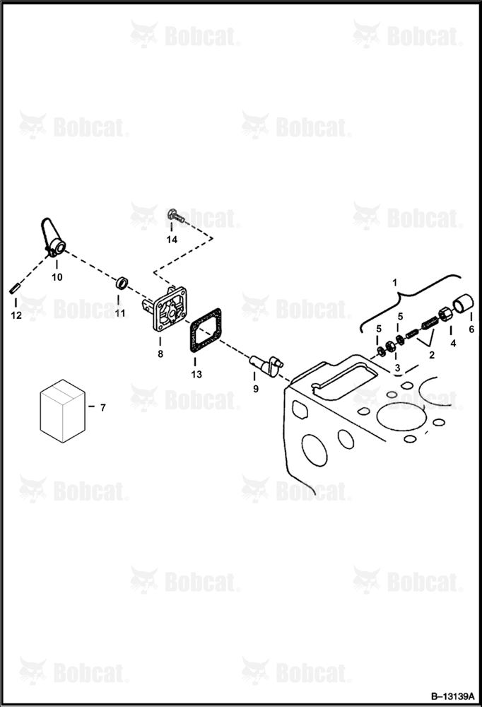 Engine Stop Lever (Kubota - V2203 2EB - Tier II Replacement)