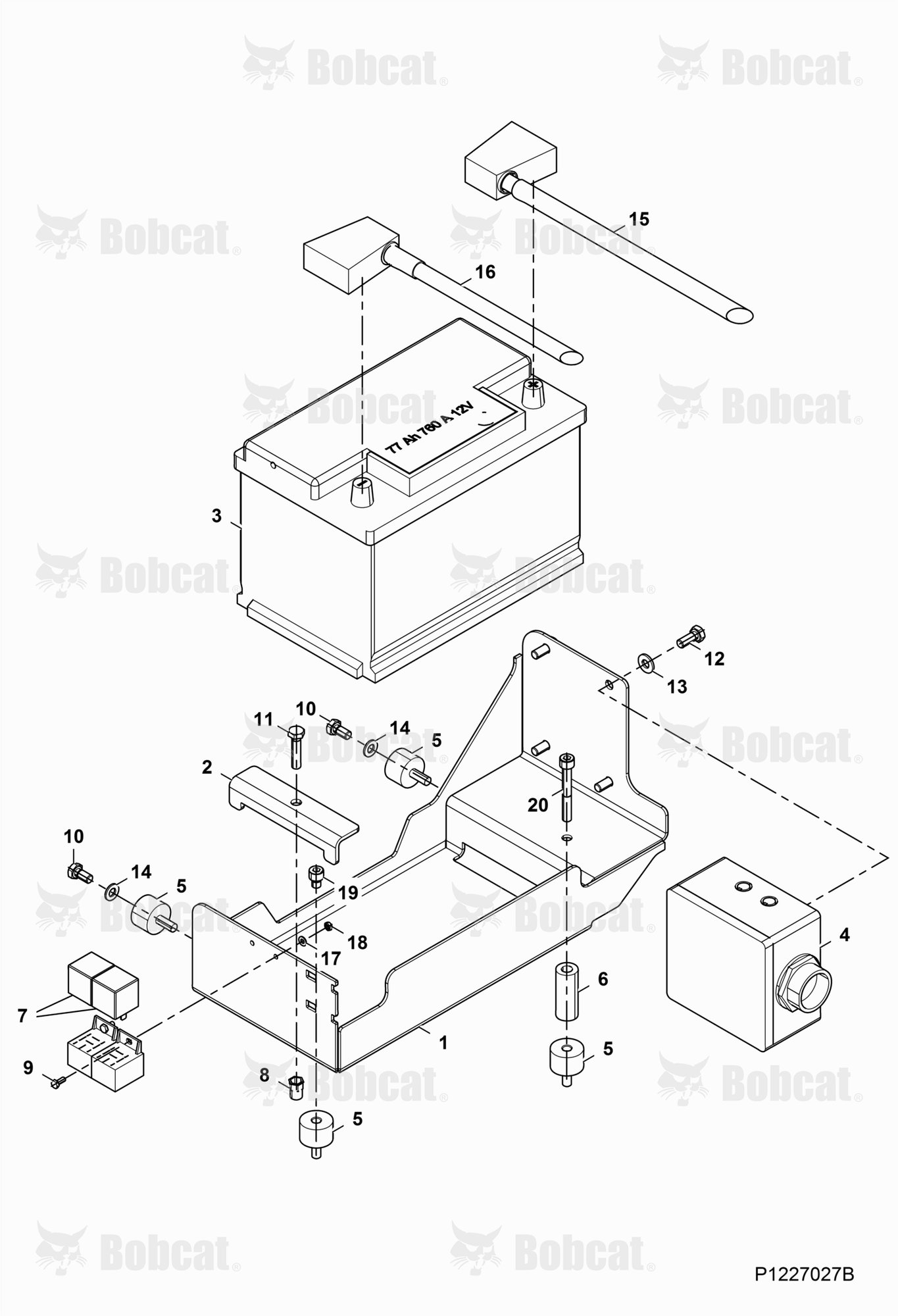 Battery With Plate